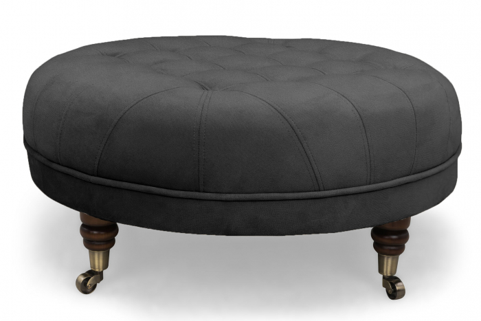 Taburet  Chesterfield, Gri, 80x32x80 cm [3]