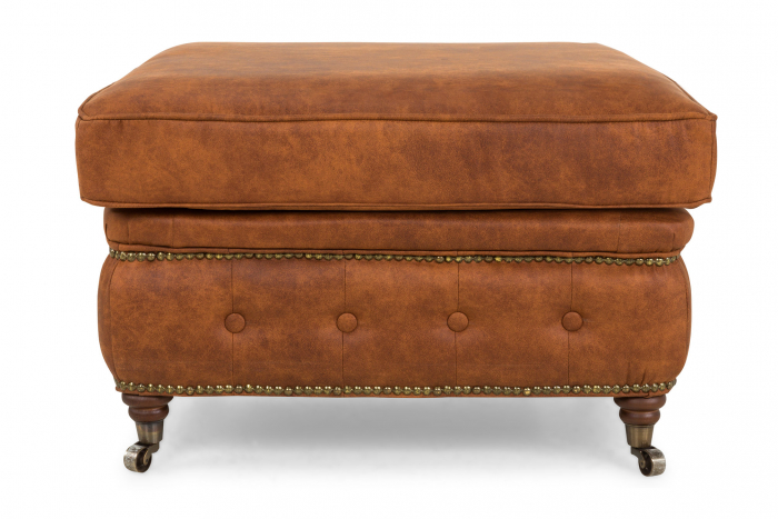 Taburet  Chesterfield, Maro coniac, 75x45x70 cm [3]