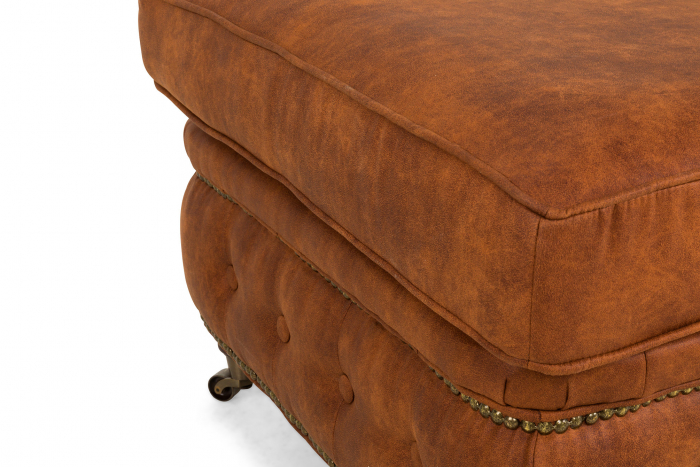 Taburet  Chesterfield, Maro coniac, 75x45x70 cm [5]