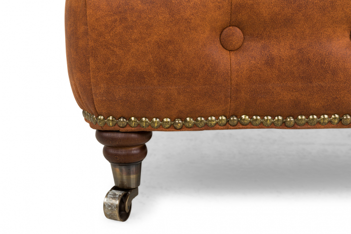 Taburet  Chesterfield, Maro coniac, 75x45x70 cm [4]