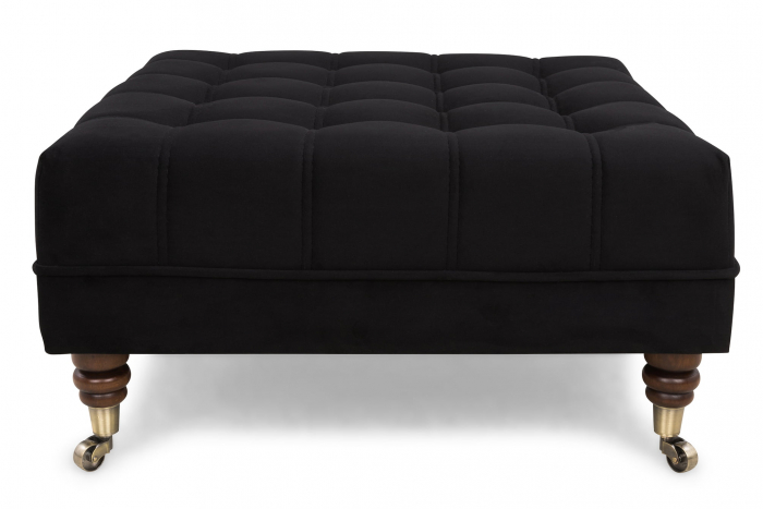 Taburet  Chesterfield, Negru, 70x32x70 cm [3]