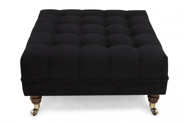 Taburet  Chesterfield, Negru, 70x32x70 cm [2]