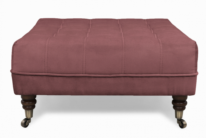 Taburet  Chesterfield, Roz inchis, 70x32x70 cm [2]