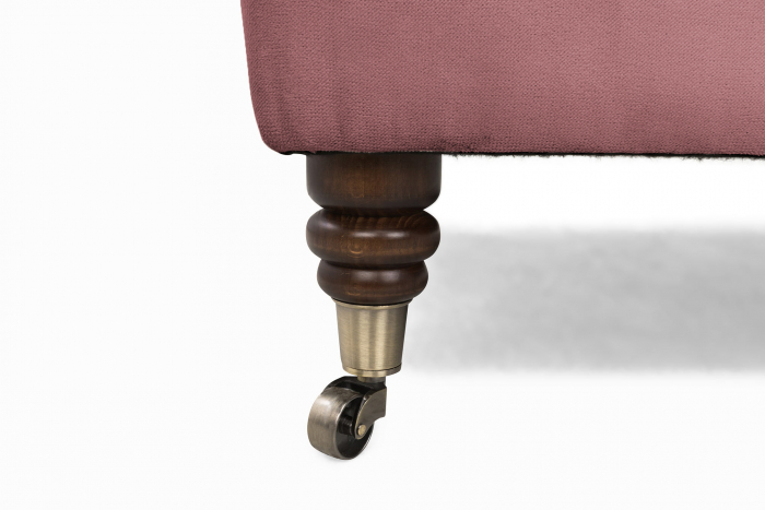 Taburet  Chesterfield, Roz inchis, 70x32x70 cm [5]