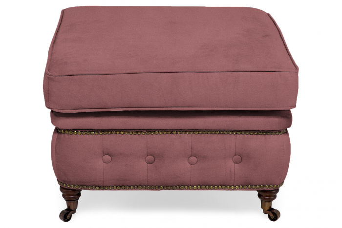 Taburet  Chesterfield, Roz inchis, 75x45x70 cm [2]