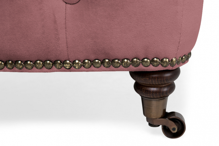 Taburet  Chesterfield, Roz inchis, 75x45x70 cm [3]