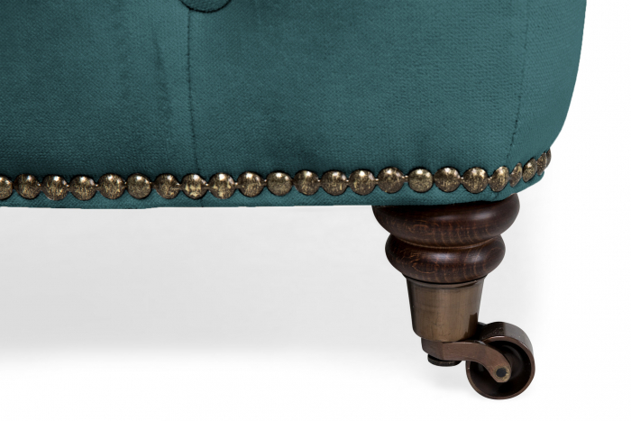 Taburet  Chesterfield, Turcoaz, 75x45x70 cm [3]