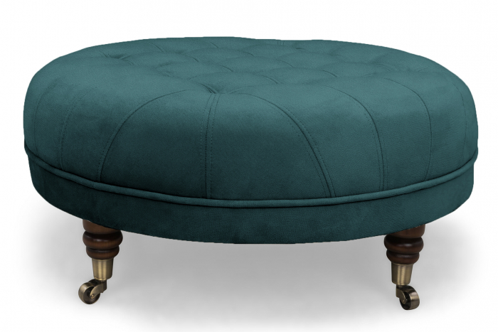 Taburet  Chesterfield, Turcoaz, 80x32x80 cm [3]