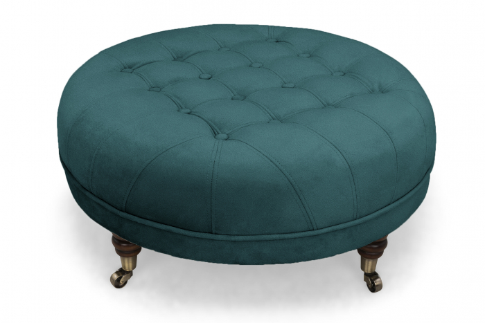 Taburet  Chesterfield, Turcoaz, 80x32x80 cm [2]