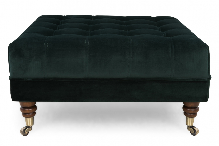 Taburet  Chesterfield, Verde inchis, 70x32x70 cm [2]