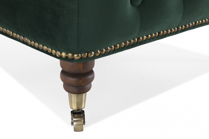 Taburet  Chesterfield, Verde inchis, 75x45x70 cm [5]