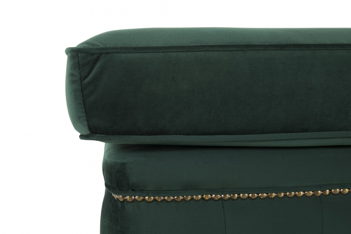 Taburet  Chesterfield, Verde inchis, 75x45x70 cm [3]