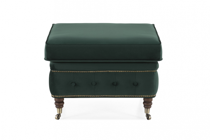 Taburet  Chesterfield, Verde inchis, 75x45x70 cm [2]