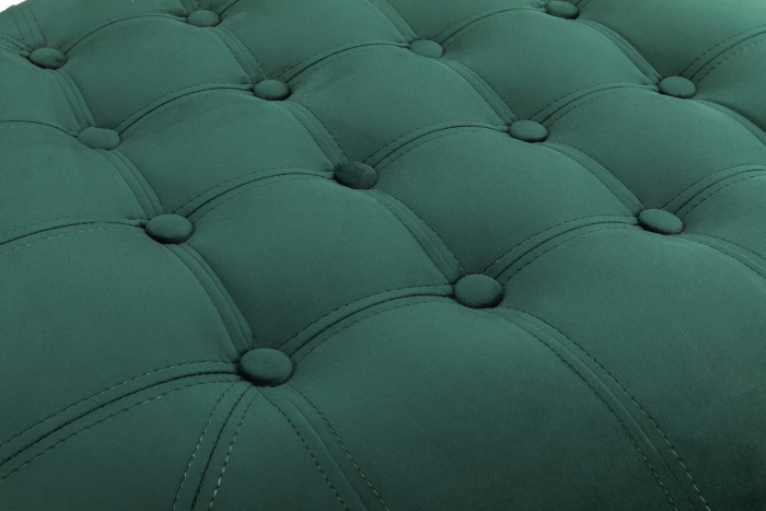 Taburet  Chesterfield, Verde inchis, 80x32x80 cm [4]
