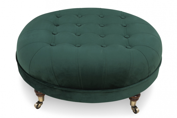 Taburet  Chesterfield, Verde inchis, 80x32x80 cm [2]