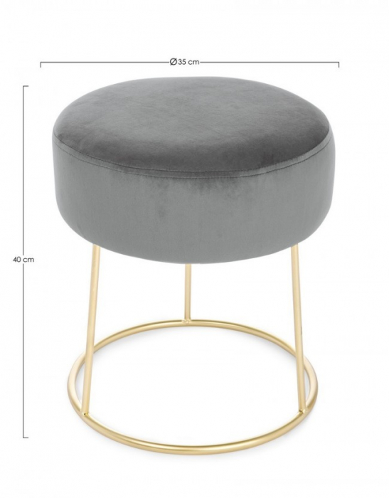 TABURET CLARISSA GRI D35 [2]