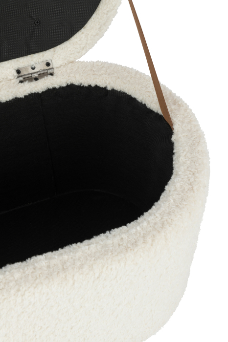 Taburet, Depozitare, Teddy, Alb [3]