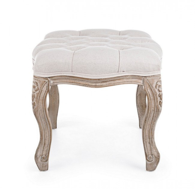 Taburet DIVA, tesatura, alb, 53x42x38cm [4]