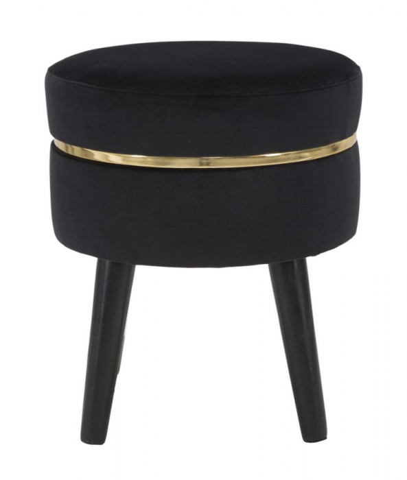 Taburet PARIS, negru, 35X40.5 cm, Mauro Ferretti [2]