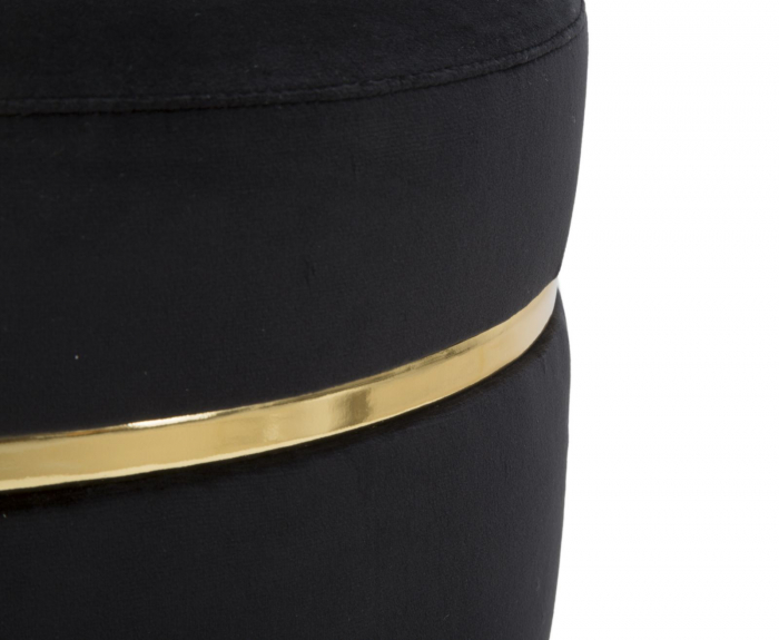 Taburet PARIS, negru, 35X40.5 cm, Mauro Ferretti [4]