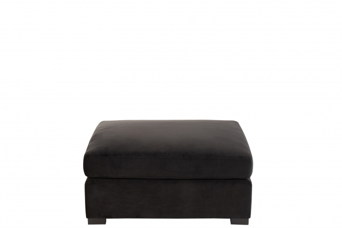 Taburet Velvet, Textil, Negru, 113x100x60 cm [2]