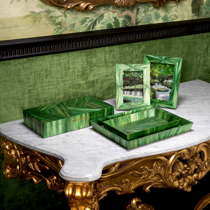 Tavă de birou Harvard S model de paie verde, Dimensiuni: L. 28 | W. 16.5 | H. 4   [2]