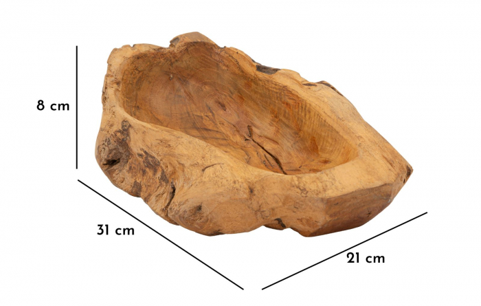 Tava, NARRO din tec 31x21x8 cm (piesa unicat) [8]