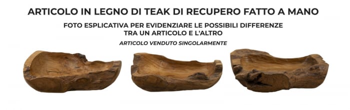 Tava, NARRO din tec reciclat 29x40x10 cm (piesa unica) [7]