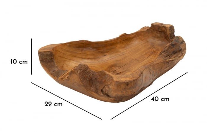 Tava, NARRO din tec reciclat 29x40x10 cm (piesa unica) [10]