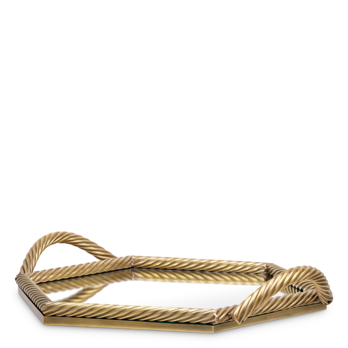 Tava Salvi Hexagon finisaj vintage alama |L. 51 | W. 46.5 | H. 8 cm  [3]