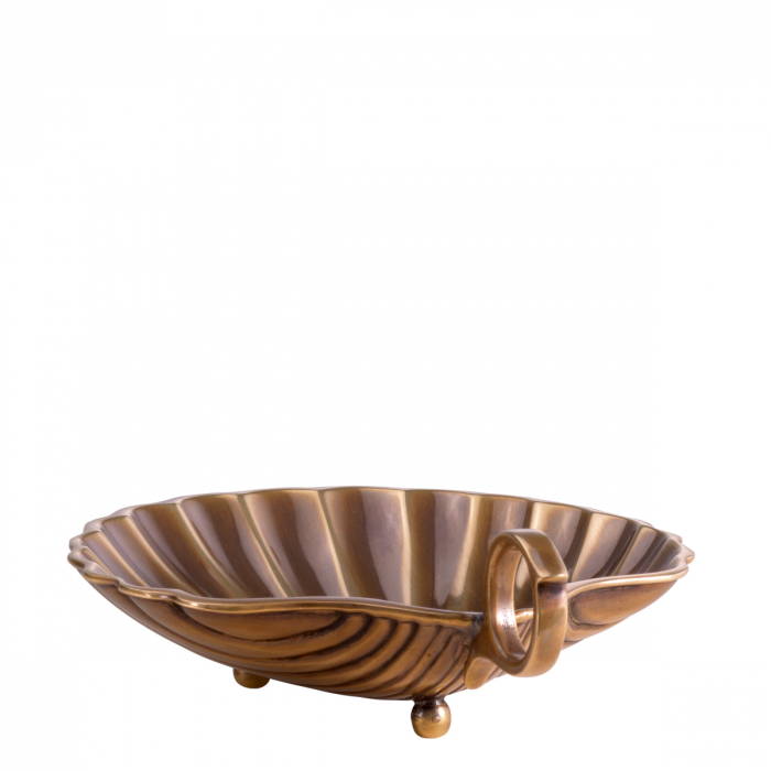 Tavă Shell S, finisaj din alamă vintage , Dims: L. 12.5 | W. 15.5 | H. 3  (CM) [3]