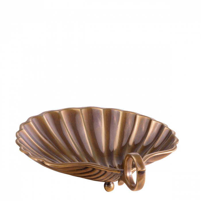 Tavă Shell S, finisaj din alamă vintage , Dims: L. 12.5 | W. 15.5 | H. 3  (CM) [5]