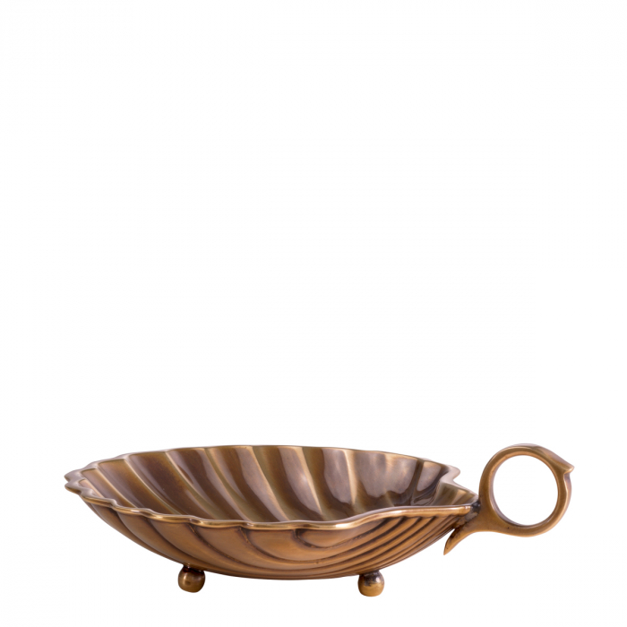 Tavă Shell S, finisaj din alamă vintage , Dims: L. 12.5 | W. 15.5 | H. 3  (CM) [2]