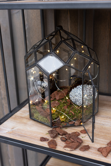 Terarium, Sticla, Negru, 25x25x38 cm [3]