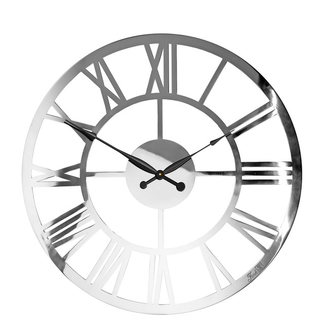 TIME ceas de perete, otel inoxidabil d. 60 cm