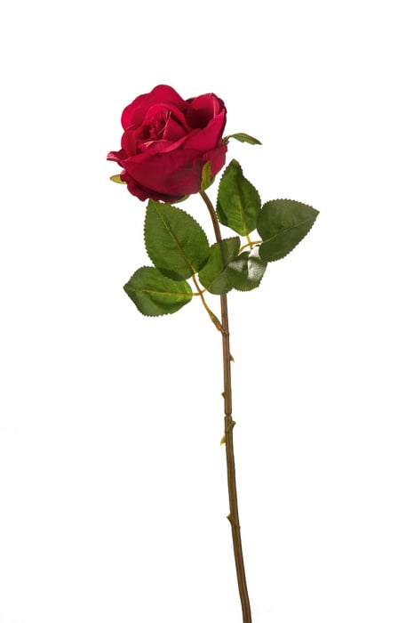 Trandafir artificial Lisa, fibre sintetice, rosu, 44 cm [1]