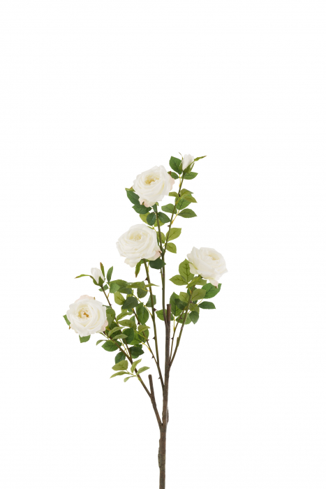 Trandafiri artificiale, Textil, Alb, 30x30x86 cm