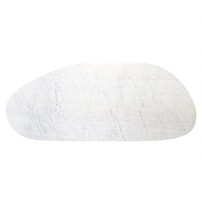 Masa Trocadero, Alb/Negru, Marmura, 100x76x220 cm [3]