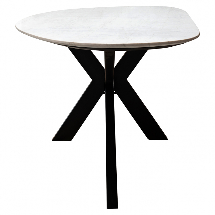 Masa Trocadero, Alb/Negru, Marmura, 100x76x220 cm [2]