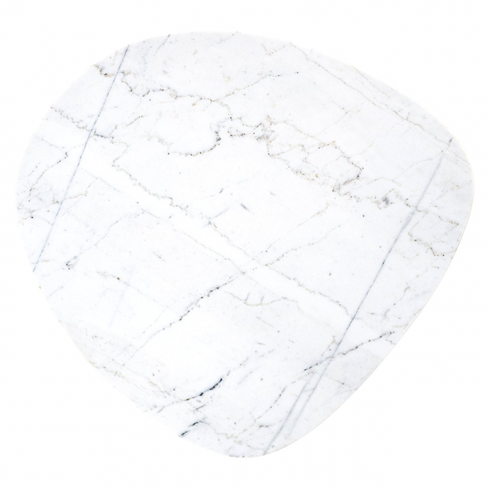 Masuta Trocadero, Alb/Negru, Marmura, 50x50x60 cm [2]