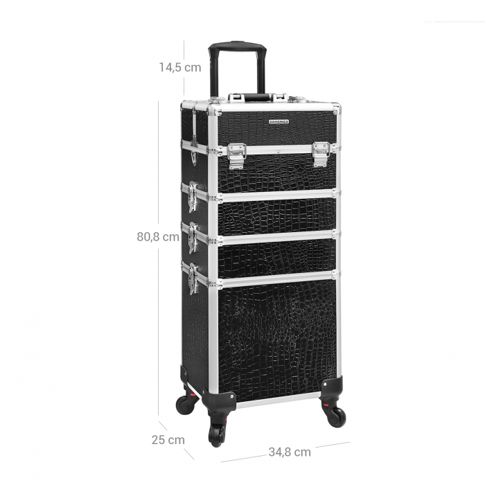 Troller bijuterii, Aluminiu/MDF, 80x35x25cm [6]