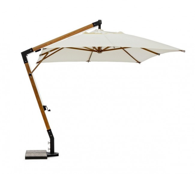 Umbrela Capua, Lemn, Crem, 400x300x320 cm [4]
