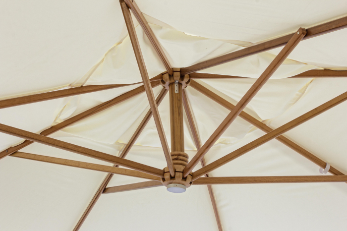 Umbrela Capua, Lemn, Crem, 400x300x320 cm [8]