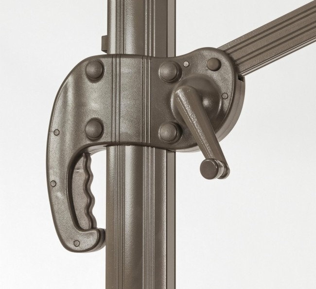 Umbrela de exterior Dallas, Aluminiu, Crem, 300x300x255 cm [4]