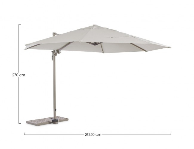 Umbrela de soare ORLAND, poliester, nisipiu, 350x270cm [3]