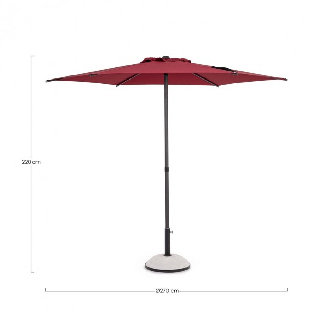 Umbrela de Soare Samba Burgundy 2.7M cu Inclinare [2]