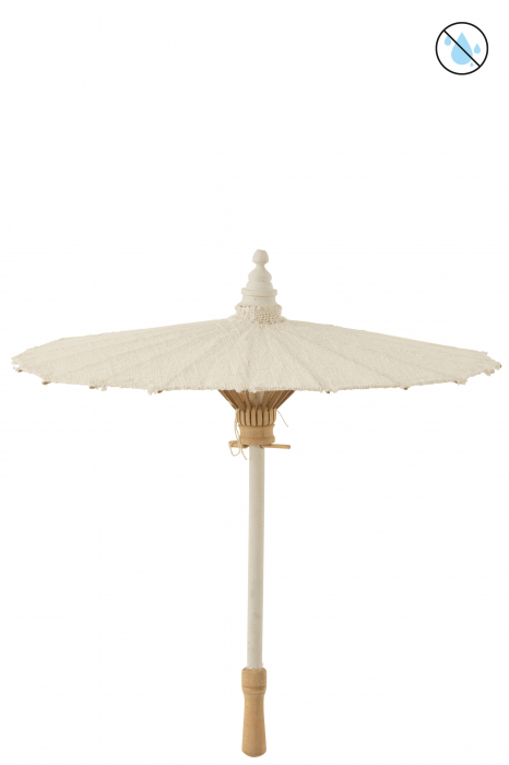 Umbrela decorativa, Textil, Alb , 47x47x57