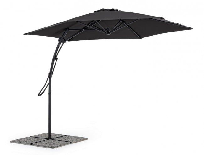 Umbrela exterior SORRENTO, metal, negru, 300x243cm 300x243cm