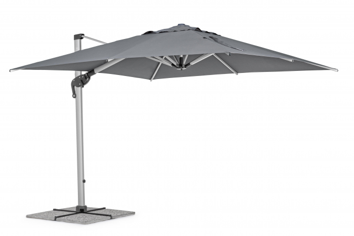 Umbrela Ines, Aluminiu-Poliester, Gri inchis, 300x300x251 cm [15]