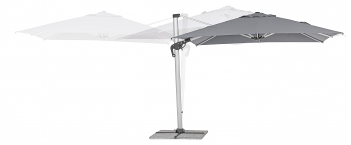 Umbrela Ines, Aluminiu-Poliester, Gri inchis, 300x300x251 cm [16]